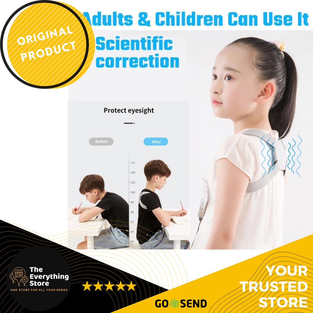 Recharger Alarm Penyangga Punggung Anak Dewasa ALat Therapy Punggung Smart Posture Corrector Tali Ko
