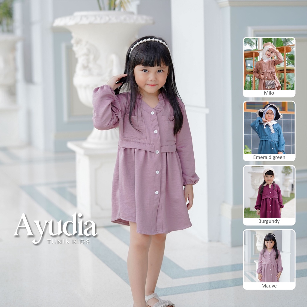 Bbckidswear - Ayudia Tunik - Baju Atasan Anak Perempuan 0 - 6 tahun - Bahan Primavera Premium Murah