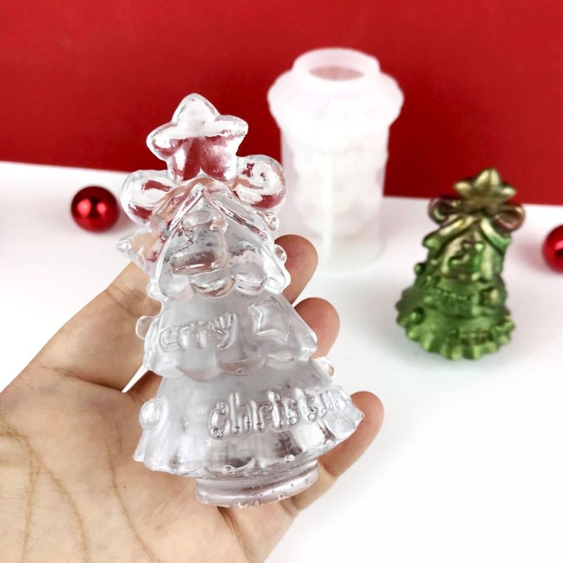 Siy Cetakan Resin Bentuk Ornamen Pohon Natal Bahan Silikon Untuk Dekorasi Pesta