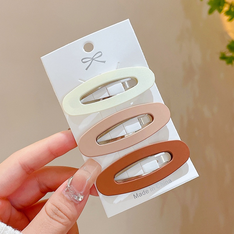 3buah Set Klip Rambut Korea Fashion Baru Persegi Tetesan Air Lucu Klip Rambut Perempuan Klip Samping Pinggiran Klip Poni Klip Bb Klip Rambut Pin Aksesoris Rambut