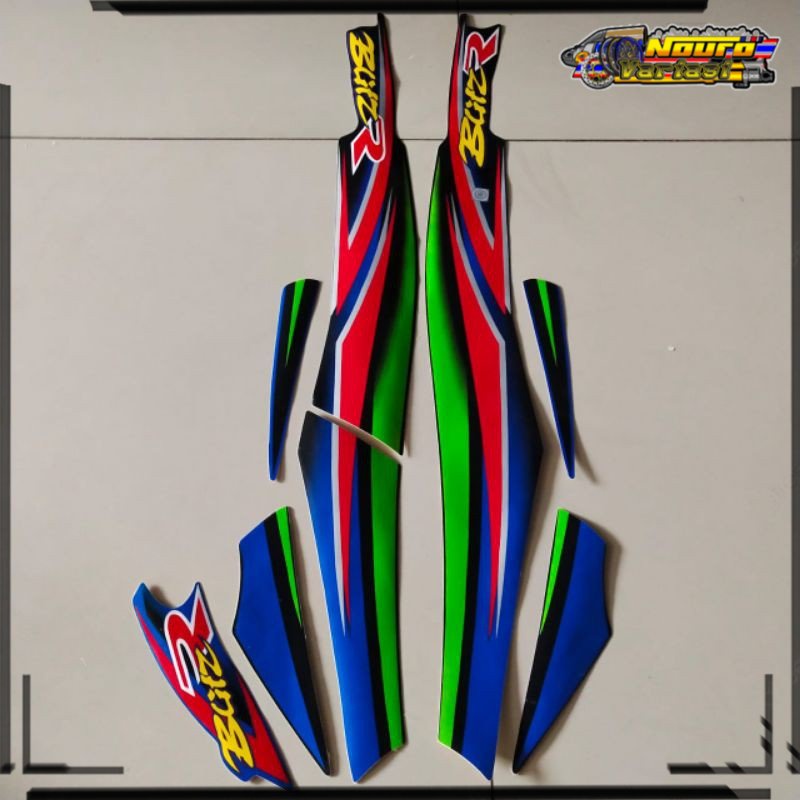 COD Striping Kawasaki Blitz R BlitzR biru stiker Lis body motor standar berkualitas