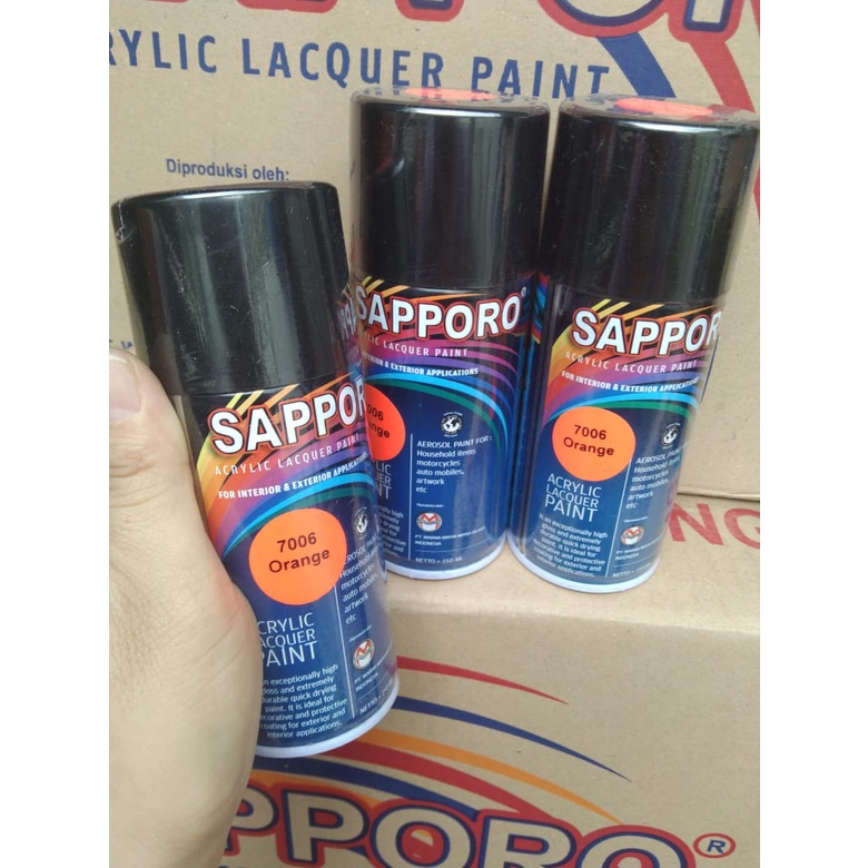 saporo acrylic lacquer paint pilok pilox cat spray sapporo 150ml saporo 7006 orange stabilo orange 150ml