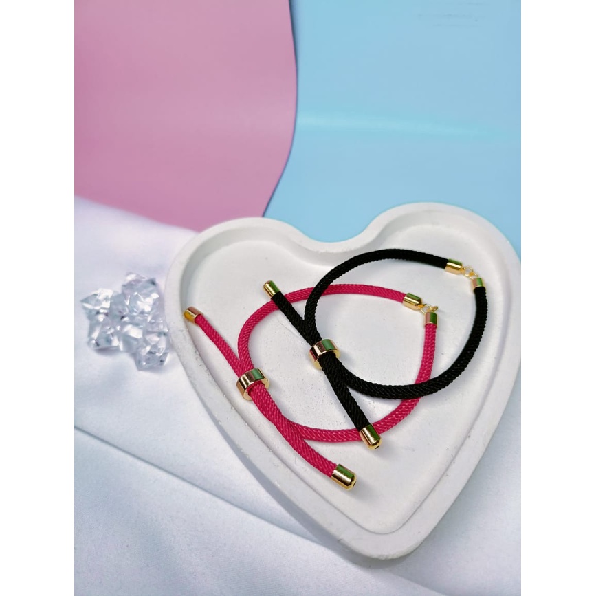 Gelang Tali Serut Hongkong Diy Adjustable Titanium Untuk Liontin Emas / Xuping