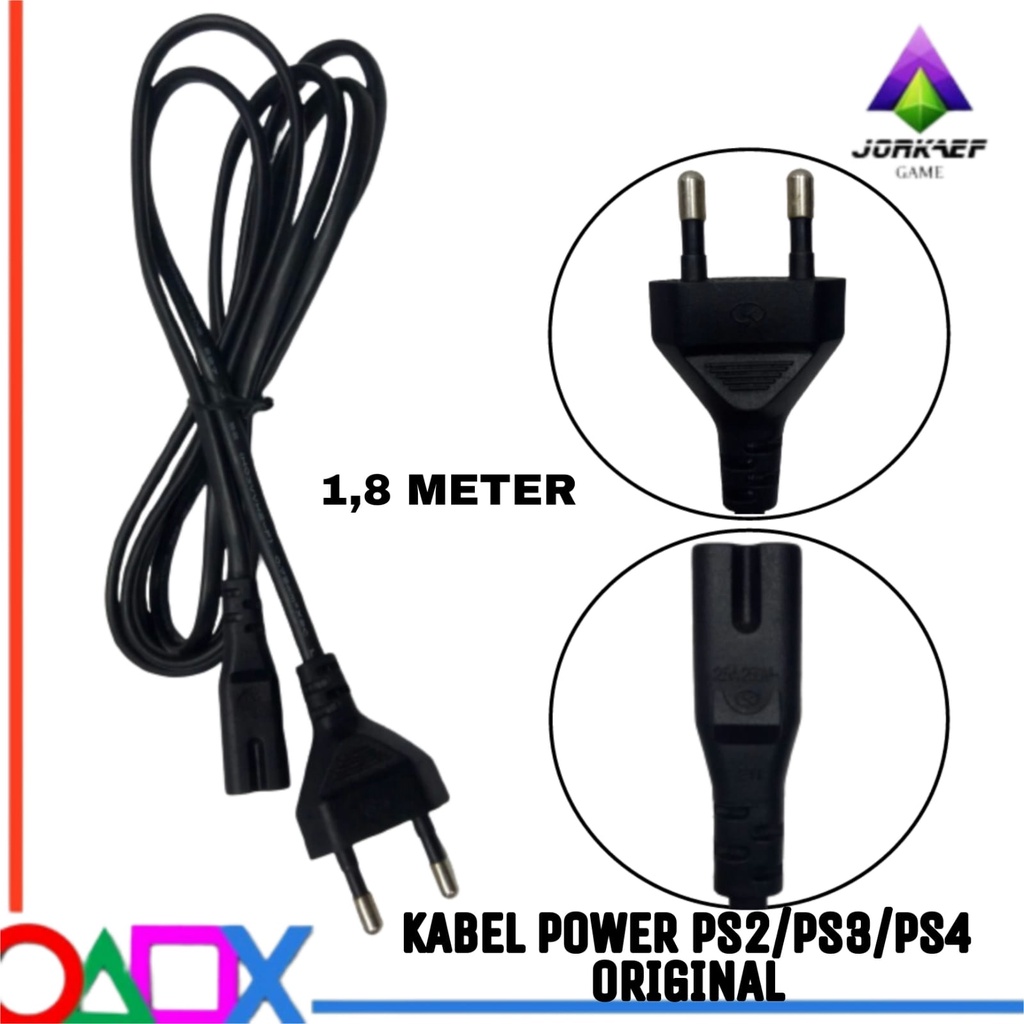 KABEL POWER PS2 PS3 PS4 ORIGINAL 1,8 METER