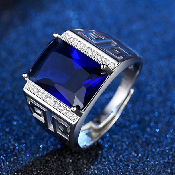 Cincin Batu Safir Ring Perak 925 – ABZ