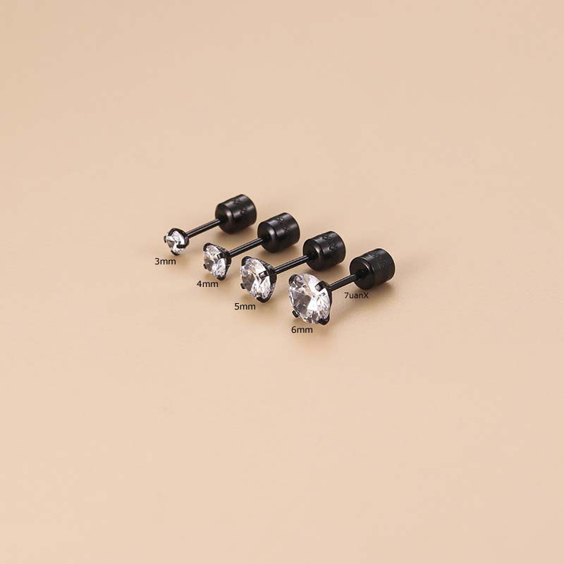 1pc Anting Tindik Tulang Rawan Telinga 4 Cakar Bahan Stainless Steel 2022