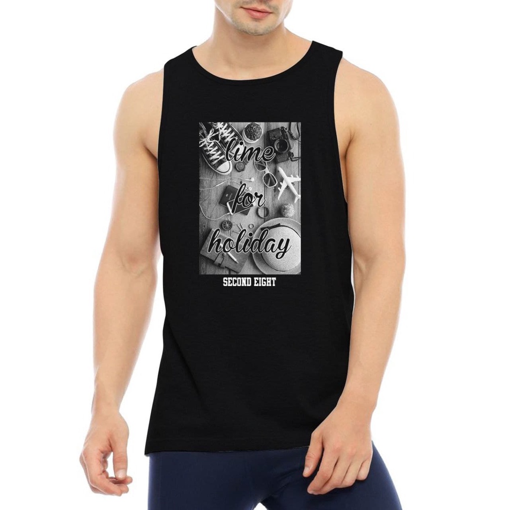 KAOS SINGLET PRIA DEWASA SABLON HOLIDAY / KAOS SINGLET PRIA JUMBO / KAOS DALAM PRIA TERMURAH / KAOS 