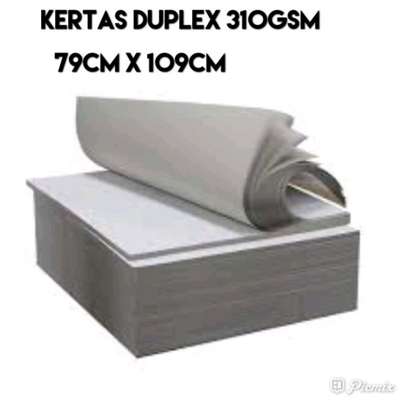 

Kertas Duplex 310gsm Lembaran 79cmx109cm