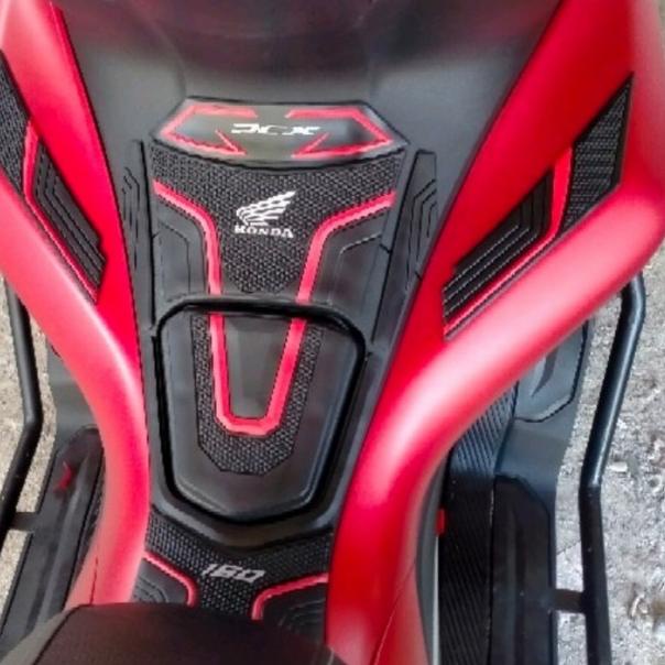 Tankpad pcx 160 Karet Timbul 3D merah Biru Gold Silver putih - Gold