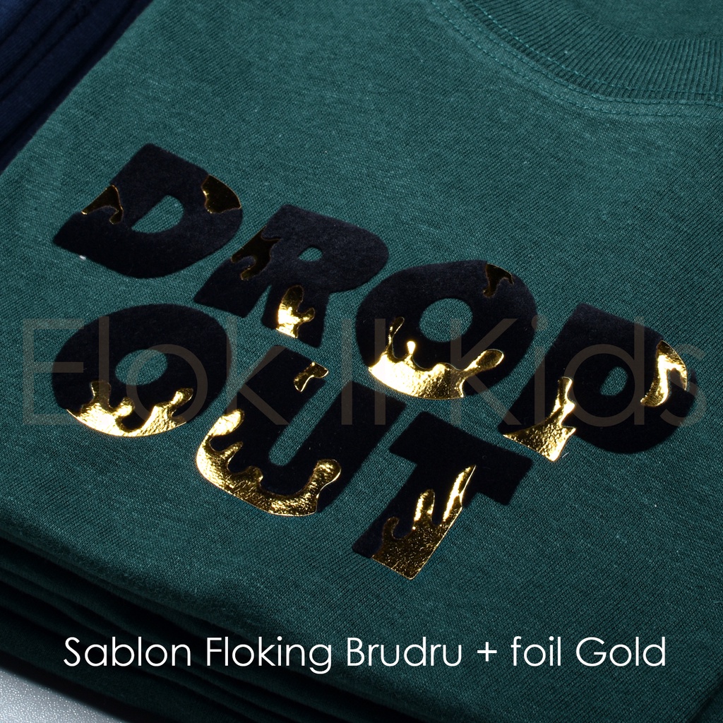 BEST SELLER - Kaos Anak Distro - Kaos Distro Anak 1-12 tahun - Sablon Floking Brudru + Foil Gold - Banyak Pilihan Warna