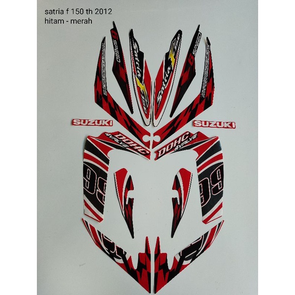 STRIPING ORI SUZUKI SATRIA Fu Th 2012/warna hitam merah