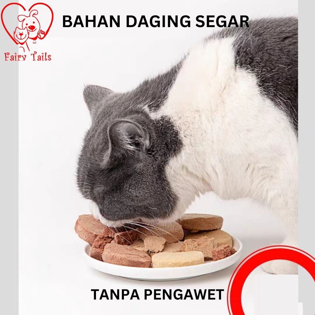 [Premium] Makanan Daging Kering Beku Meat Loaf Pie Snack Cemilan Sehat dan Lezat Untuk Anabul Kucing dan Anjing / Freeze Dried Snack for Pet Cat and Dog