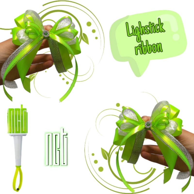 LIGHSTICK RIBBON/PITA LIGHSTICK/DEKORASI NEOBONG / NCT