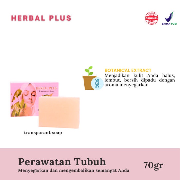 HERBAL PLUS Transparant Soap 70gr