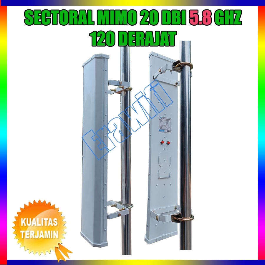 Antena BTS ISP RT RW Net Hotspot Wifi Outdoor 5,8 GHz Sectoral Mimo 20 dBi 120 derajat Bukan AirMax 