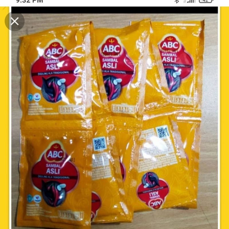 

Sambal ABC 18 gr isi 10 sachet