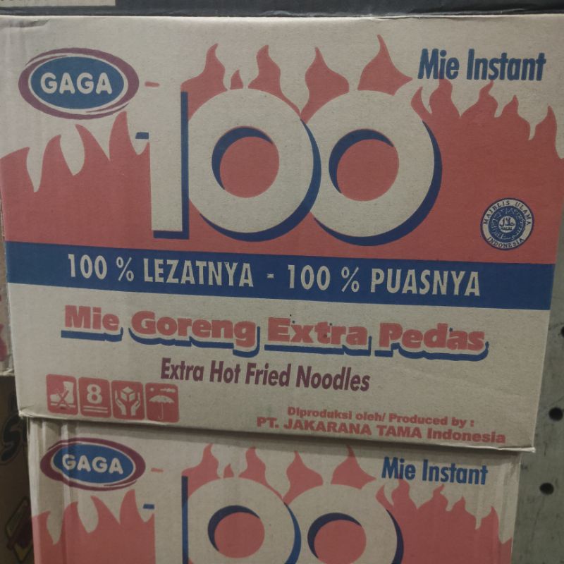 

Mie instan goreng gaga 100 extra pedas 1 dus termurah