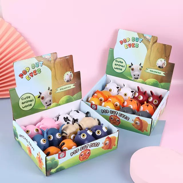 MOMBABY1 Mainan motorik sensorik anak Pop out eyes animal / Mainan pencet hewan
