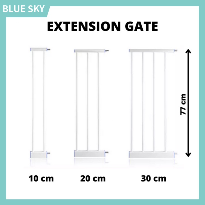 Baby Gate EXTENSION / Pagar Tambahan Pembatas Pintu Bayi 10-20-30 cm(aksesori ekstensi)