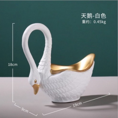

Promo Swan Accessories Gold Key Tray/ Tray Emas Angsa Mewah Tempat Pajangan - Putih Limited