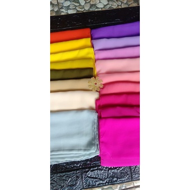 Selendang sifon crepe 3m dan 2,4m/baca deskripsi