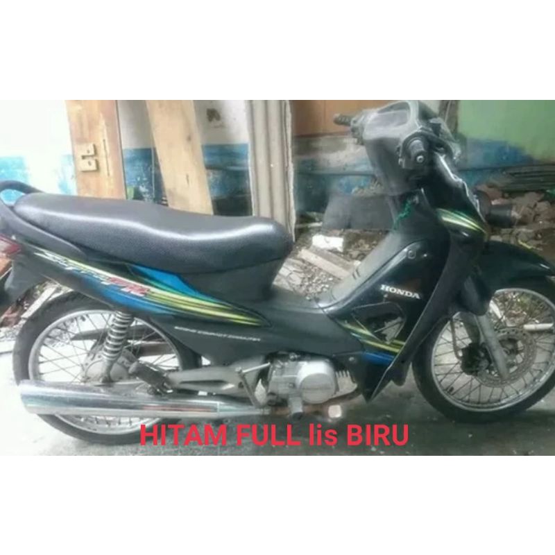 striping honda supra fit new jumbo 2006 2007 hitam full Lis biru stiker body standar kualitas terbaik murah