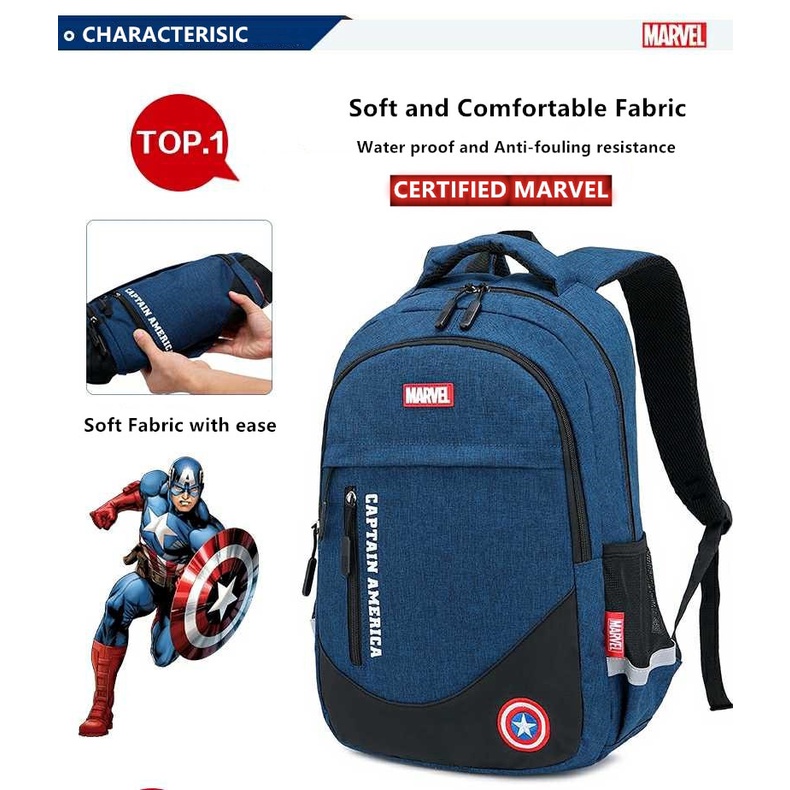 SPESIAL PROMO 7.7 - MARVEL TAS RANSEL SEKOLAH BACKPACK DISNEY MARVEL TAS SEKOLAH UNTUK ANAK LAKI-LAKI SD SMP SMA KULIAH KERJA