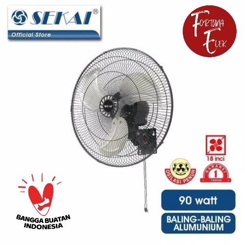 Sekai Wall Fan Tornado HWN-1858 18 Inch Kipas Angin Dinding Tornado