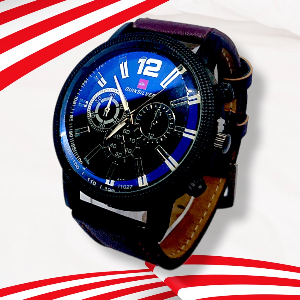 Jam tangan Pria Quik silver RX100 / QSR101 Analog Jam fashion pria