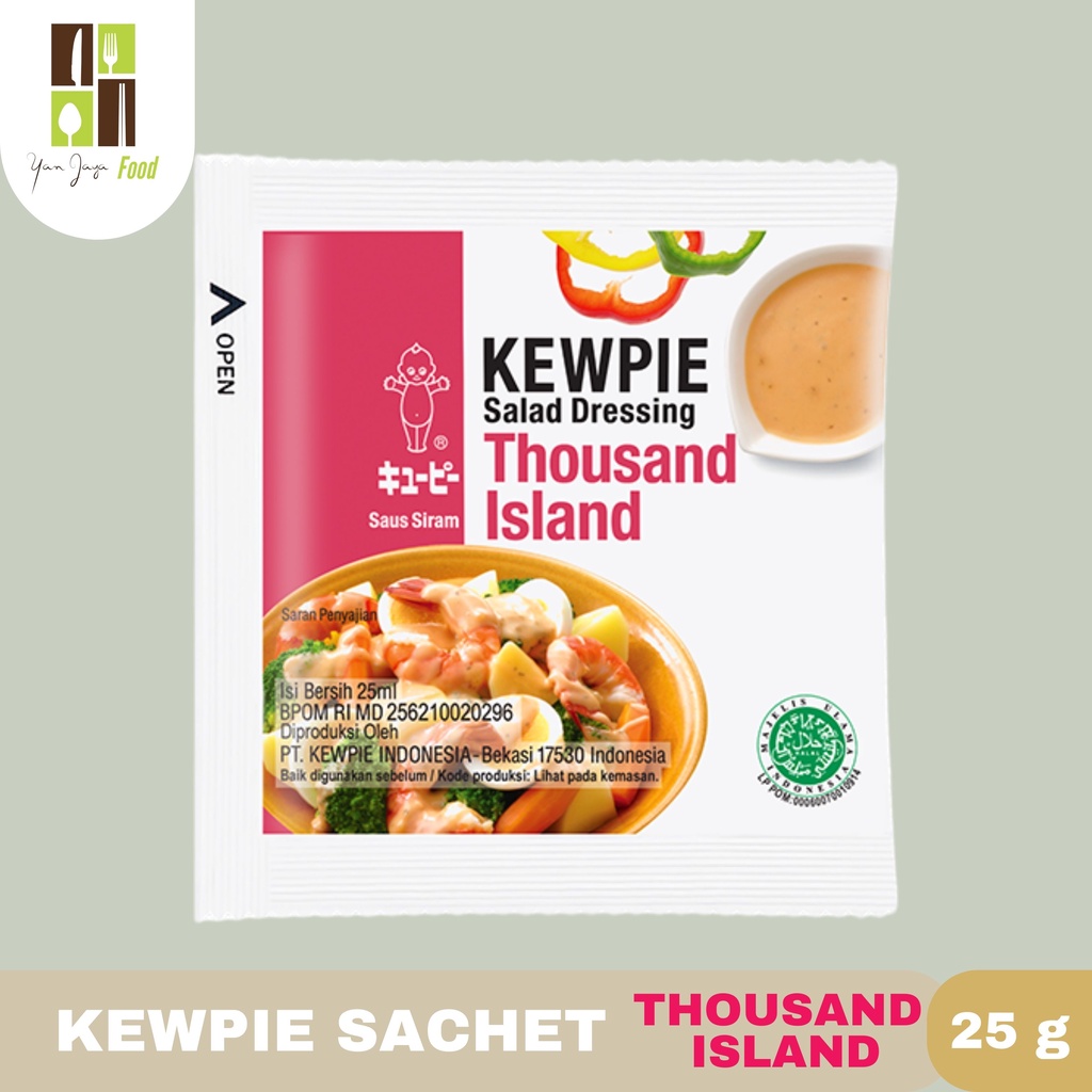 KEWPIE SAUS SIRAM SACHET WIJEN SANGRAI / CAESAR / THOUSAND ISLAND SALAD DRESSING 25GR