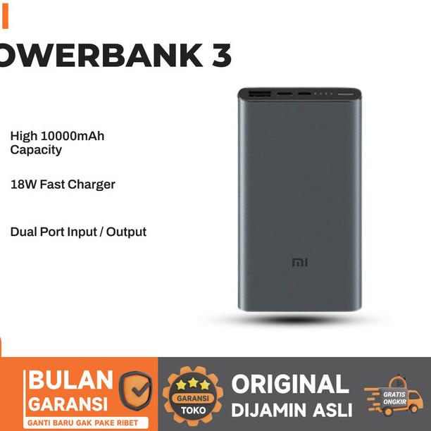 Mi Powerbank 3 Fast Charge 10000mAh 18W Power Bank - Varian 2