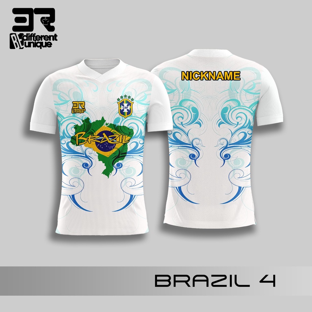 KAOS JERSEY SEPAK BOLA DUNIA - BRAZIL 4  / JERSEY BOLA / JERSEY SEPAK BOLA / KAOS BOLA  / JERSEY ANA