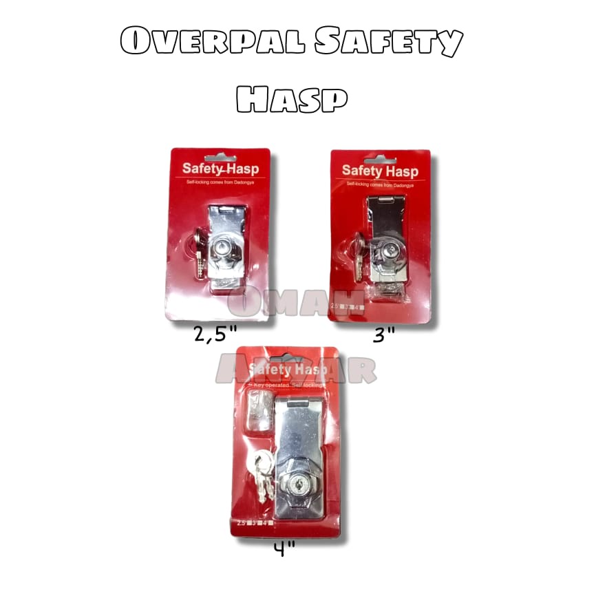 Overpal Overpall Kunci safety Hasp
