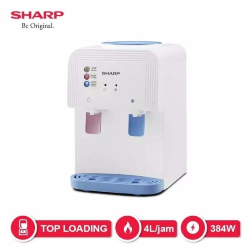 BATAM - SHARP SWDT40CBL SWD T40C BL water dispenser top load hot and cold air panas dan air es