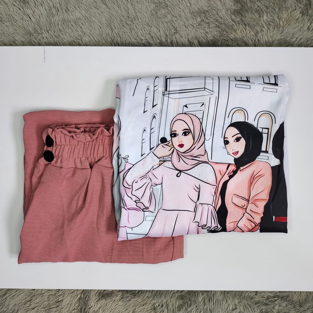 SETELAN WANITA MUSLIMAH TERBARU SABLON WANITA TERBARU TERMURAH 2022BAHAN CRINKLE AIRFLOW SETELAN MODEL WANITA MUSLIMAH PALING MURAH BAHAN CRINKLE AIR FLOW PREMIUM BAJU ONE SET STLYE KOREAN TERBARU TERLARIS 2022 TERVIRAL