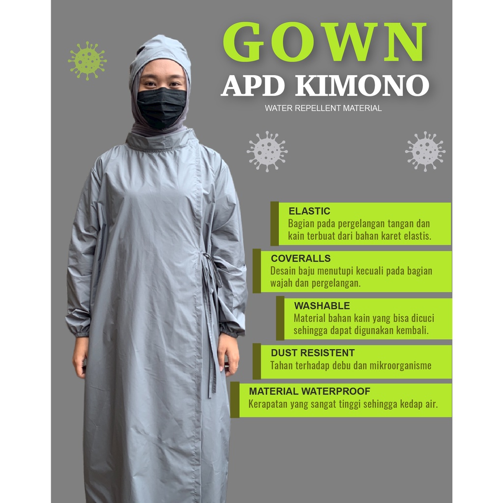 GOWN APD MODEL KIMONO REUSABLE