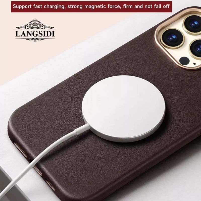 LANGSIDI Leather Case iPhone 14 Pro / 14 Pro Max With MagSafe Magnetic