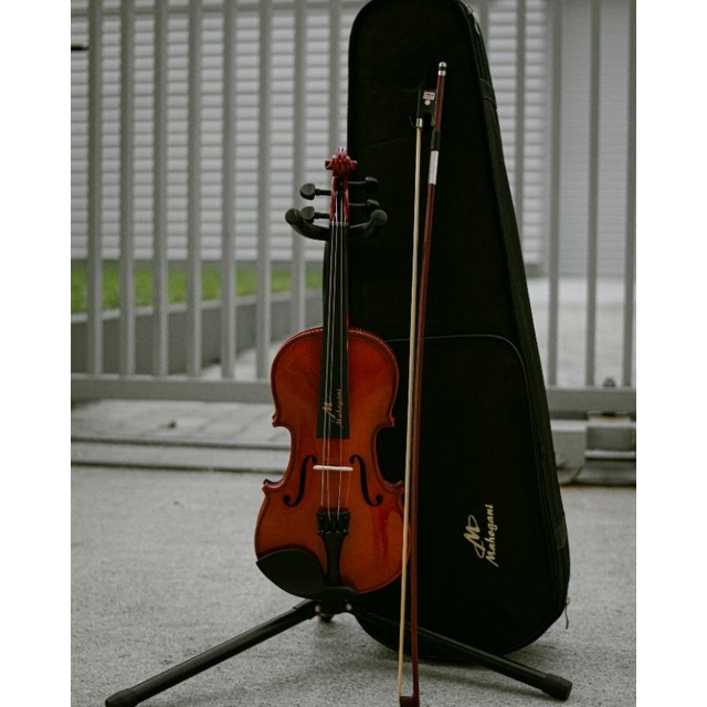 MAHOGANI Biola akustik 3/4 Natural + Free Bag [ biola violin Acoustik akustik free Bag ]