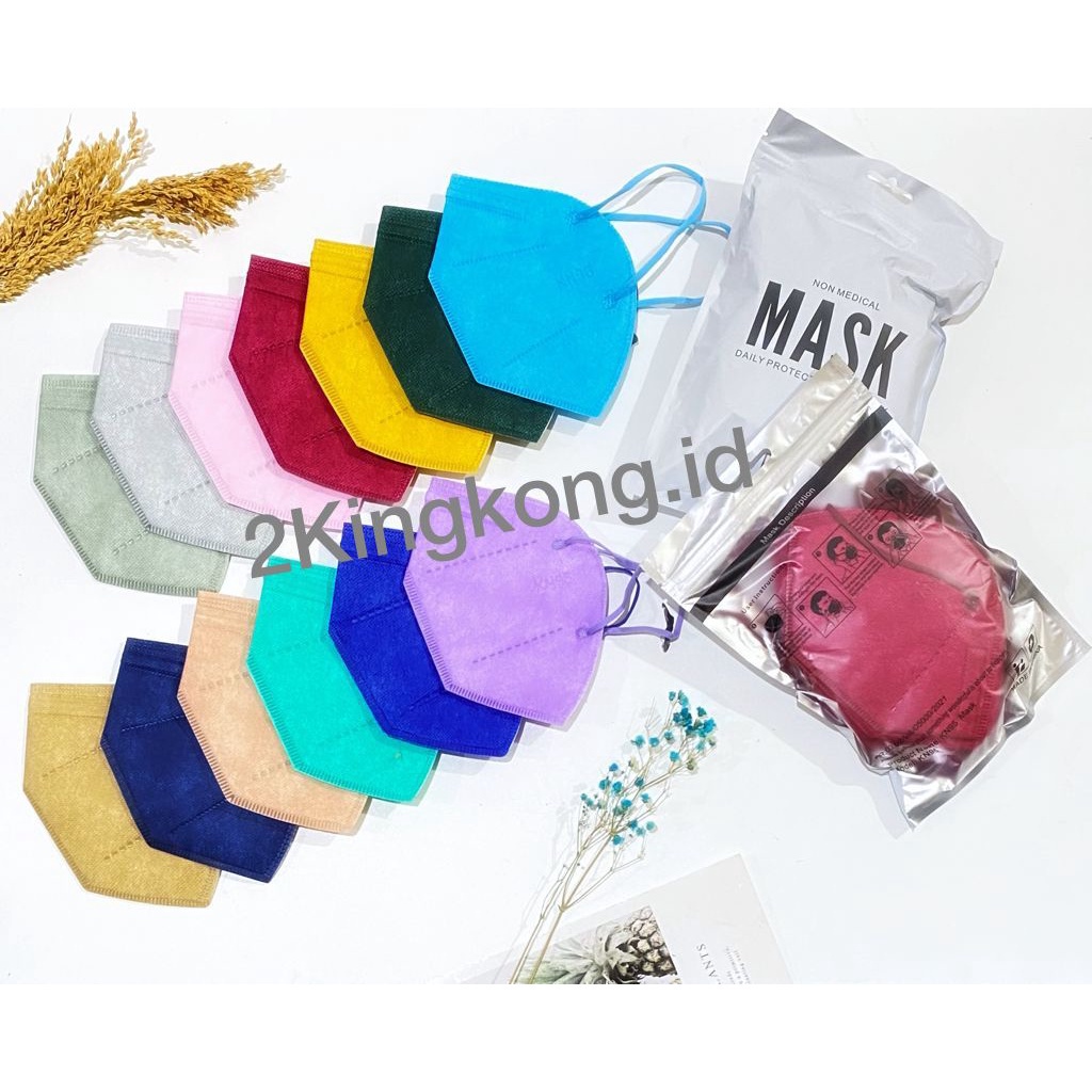 MASKER KN95 WARNA TALI WARNA 10PCS