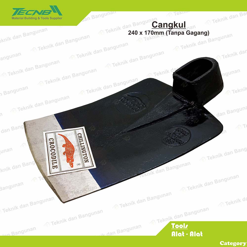 Cangkul Pacul Baja Cap Buaya Lokal