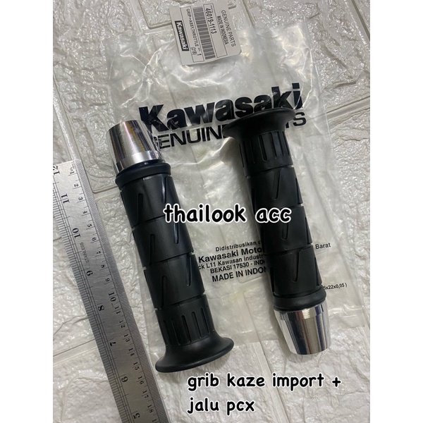 Promo Handgrib Kaze  + Jalu Stang Pcx Hanspat Hangrip Kaze sepasang ori kawasaki