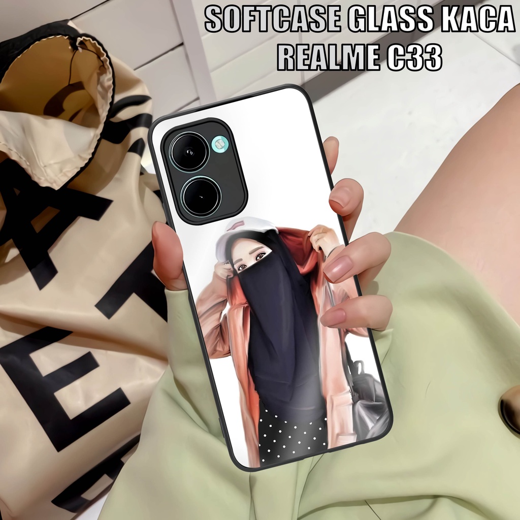 Softcase Glass Kaca -Realme C33 Case Hp Pelindung Handphone Realme C33 [ A32]