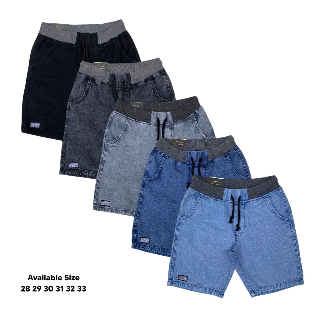 Celana Kolor Jeans Pendek Pria Celana Rip Pendek Jeans Snow Wash Murah Keren Terbaru 2022