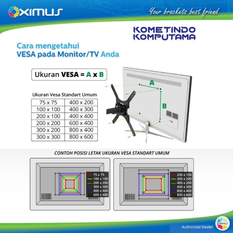 2227 14&quot; - 42&quot; OXIMUS AQUILA 2227 BRACKET TV LED LCD MONITOR WALL MOUNT TILT BRAKET