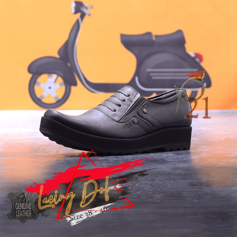 SEPATU PRIA PDH LACING DOFF P21