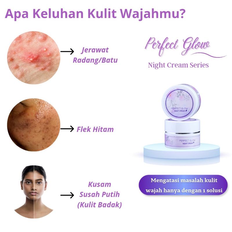 night cream perfect glow ochi skincare bpom original