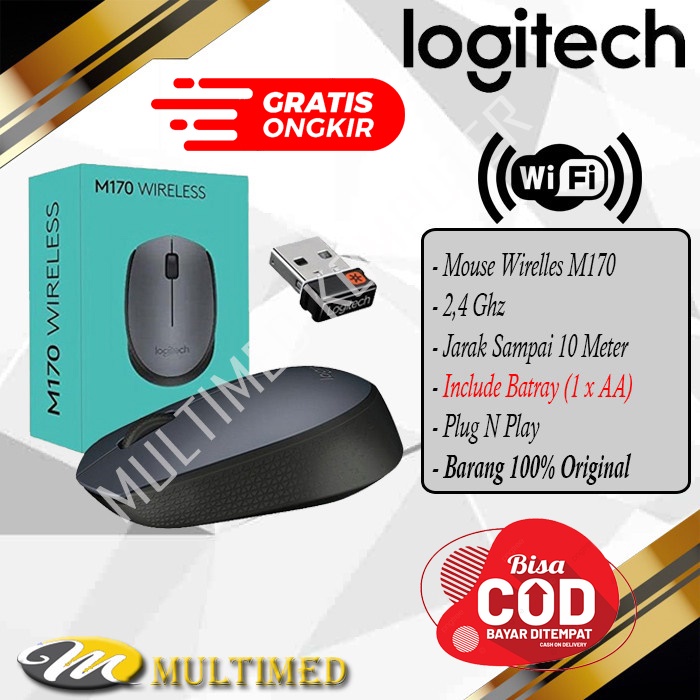 Mouse Logitech Wirelles M170 Original