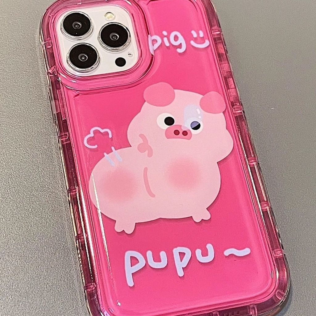 Soft Case Hp Gambar Kartun Babi Untuk IPhone 12 / 13 / 14 / 11promax / X / Xs Max / Xr bbbyh