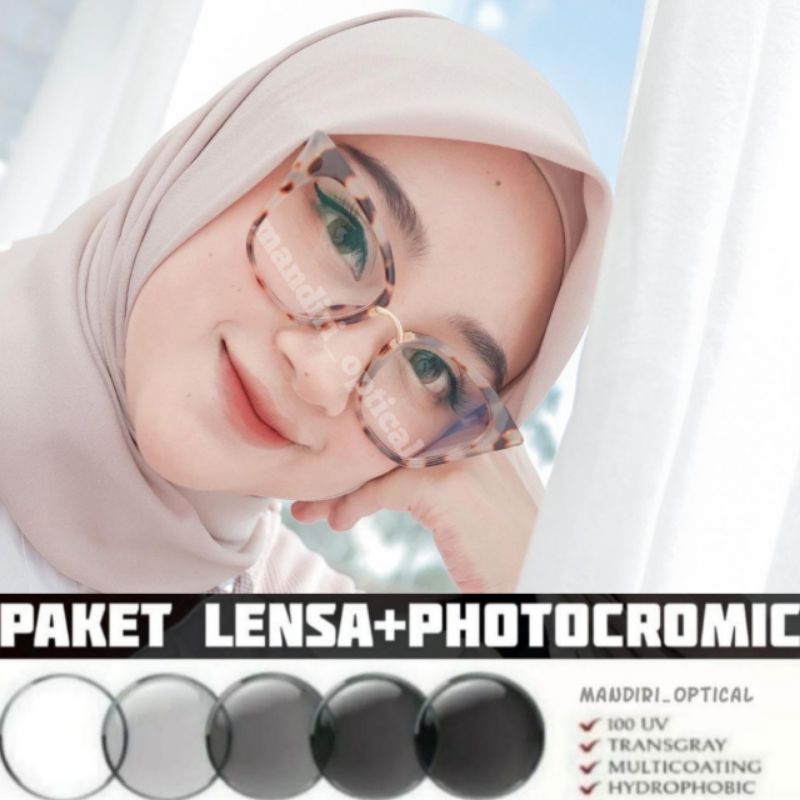 Kacamata fashion | kacamata wanita photocromic anti radiasi bisa request minus