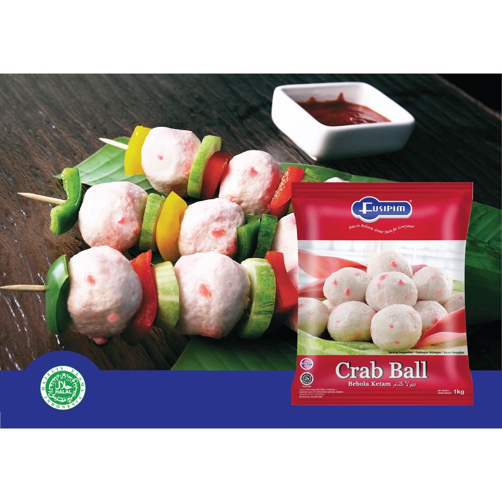 Bakso Kepiting Fusipim Crab Ball 400g Frozen Food Halal